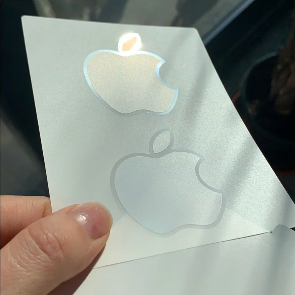 2Pcs Apple Mac Book Pro White Stickers